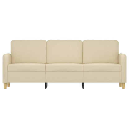 Driezitsbank Stof Kleurig 180 cm Crème