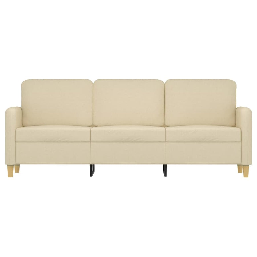 Driezitsbank Stof Kleurig 180 cm Crème
