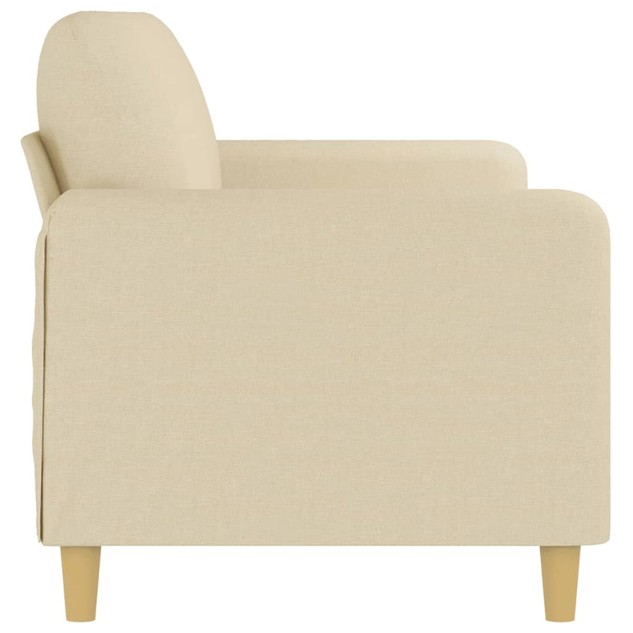 Driezitsbank Stof Kleurig 180 cm Crème