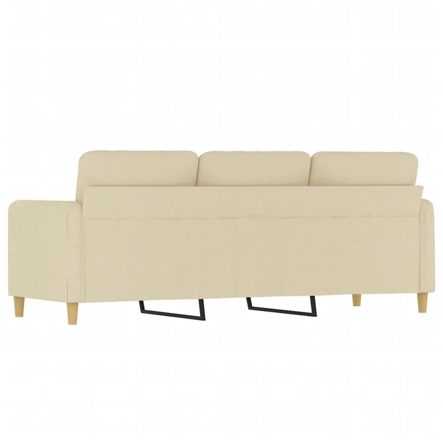 Driezitsbank Stof Kleurig 180 cm Crème