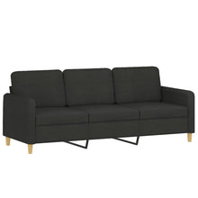 Driezitsbank Stof 180 cm Zwart
