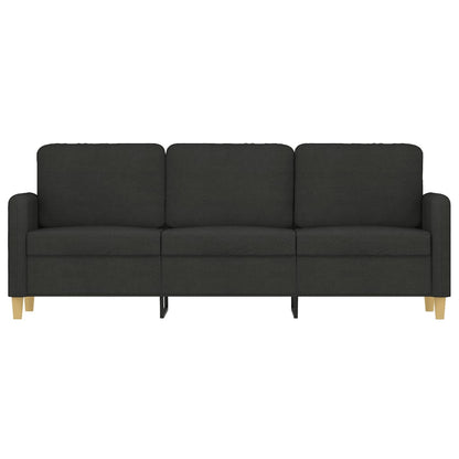 Driezitsbank Stof 180 cm Zwart