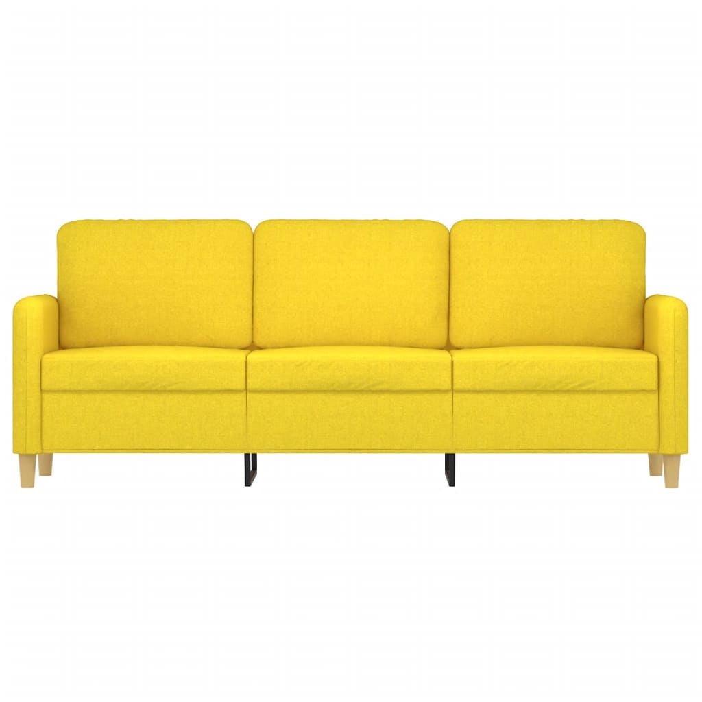 Driezitsbank Stof 180 cm Lichtgeel
