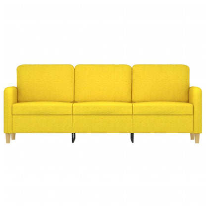 Driezitsbank Stof 180 cm Lichtgeel