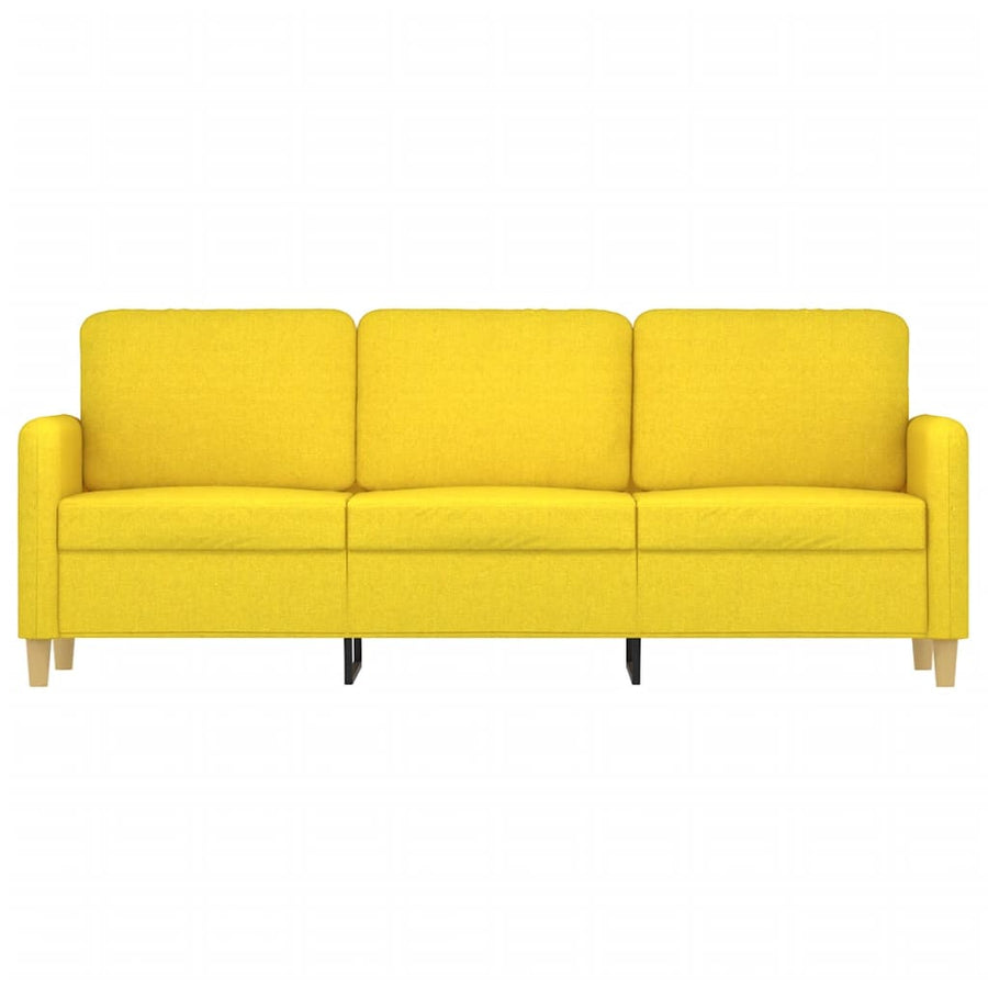 Driezitsbank Stof 180 cm Lichtgeel