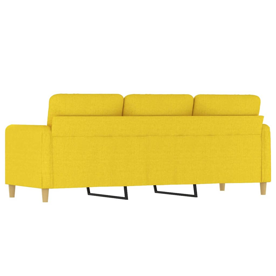 Driezitsbank Stof 180 cm Lichtgeel