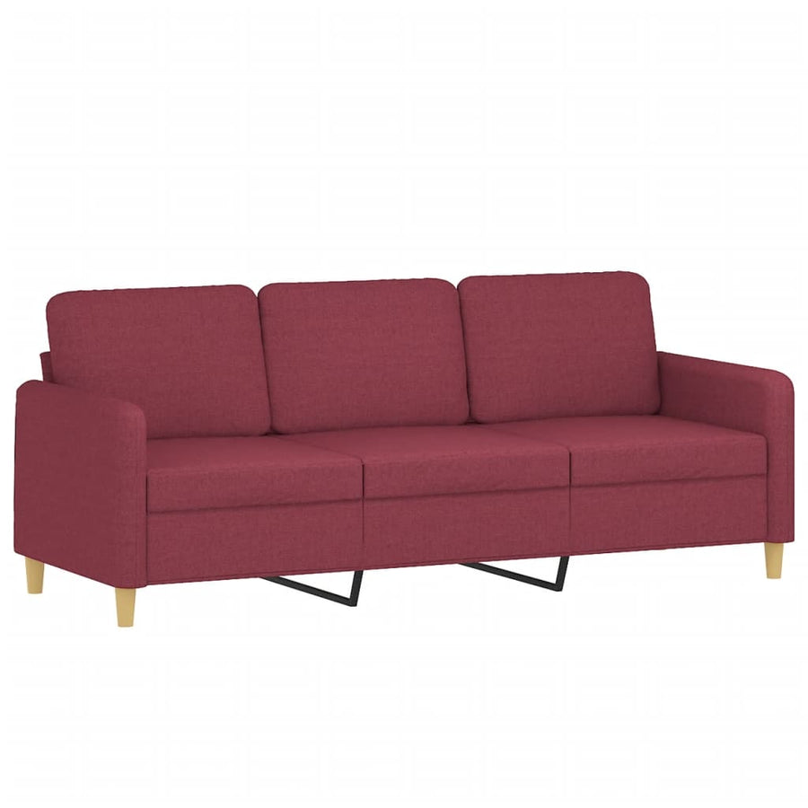 Driezitsbank Stof 180 cm Wijnrood