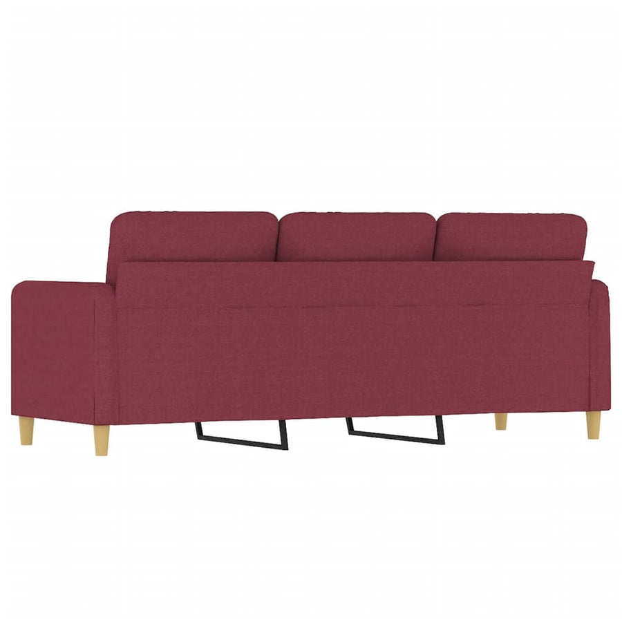 Driezitsbank Stof 180 cm Wijnrood