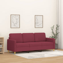 Driezitsbank Stof 180 cm Wijnrood