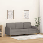 Three-seater sofa 180 cm fabric taupe