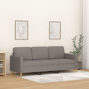 Driezitsbank 180 cm stof taupe 198x77x80 cm