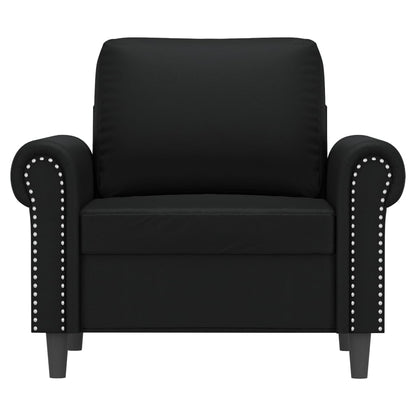 Fauteuil Kunstleer Zwart 60 cm