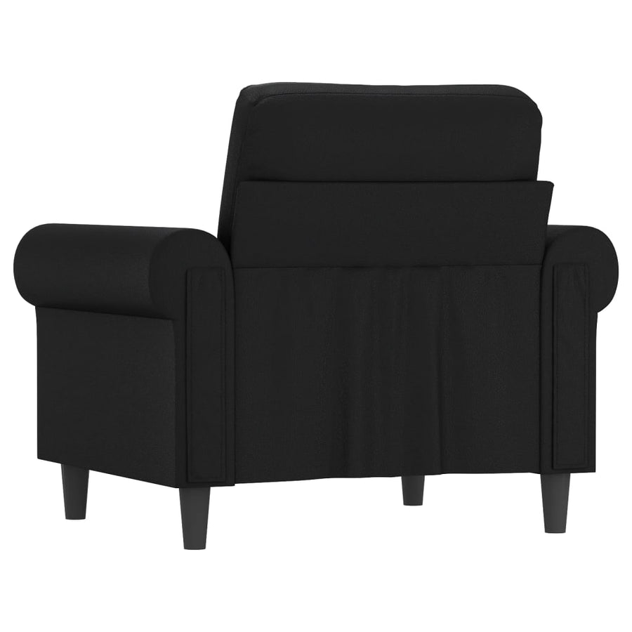 Fauteuil Kunstleer Zwart 60 cm