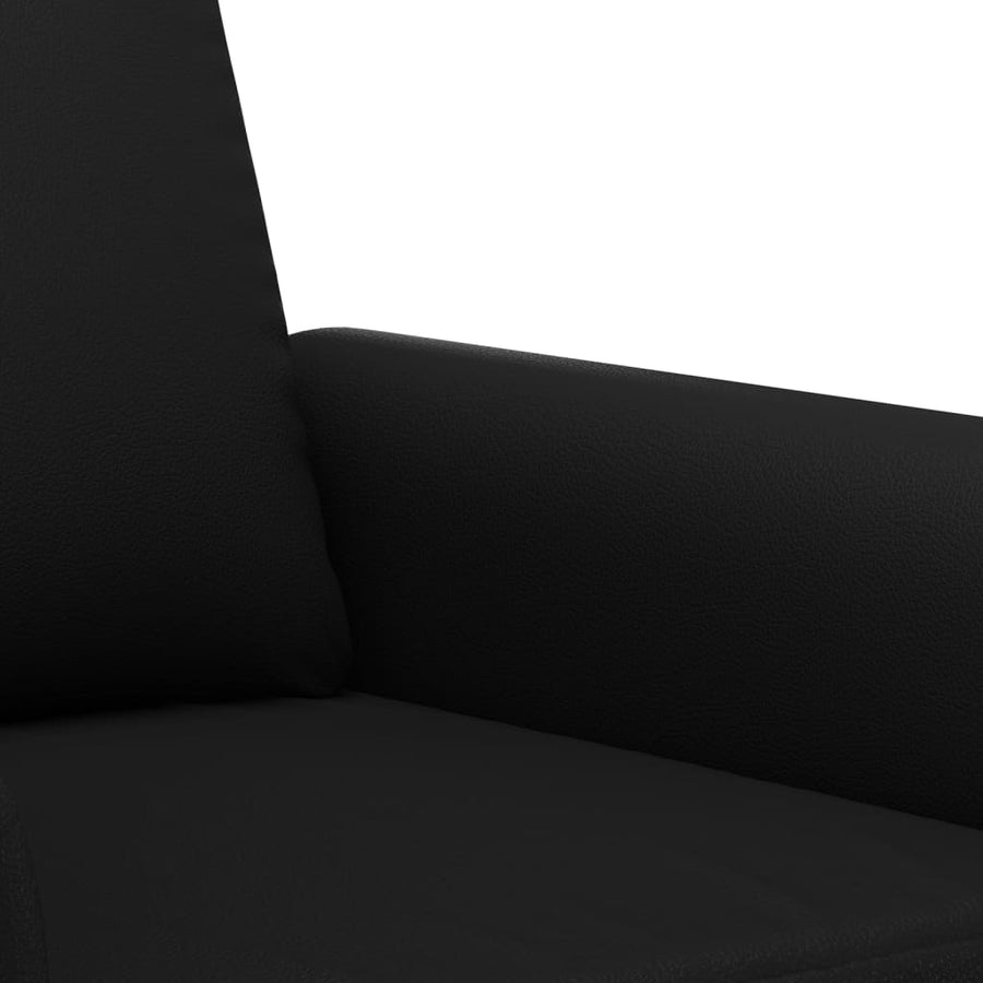 Fauteuil Kunstleer Zwart 60 cm