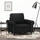 Fauteuil 60 cm kunstleer zwart