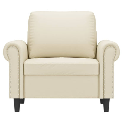 Fauteuil Kunstleer Kleurig Crème 60 cm