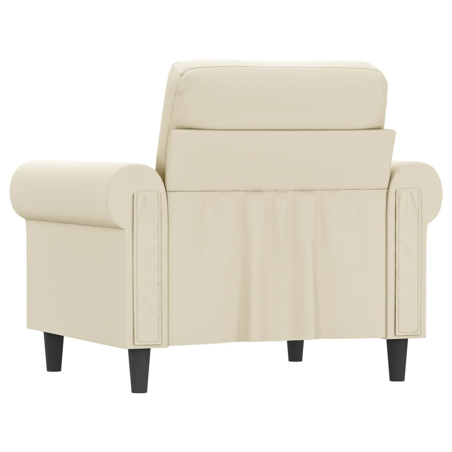 Fauteuil Kunstleer Kleurig Crème 60 cm