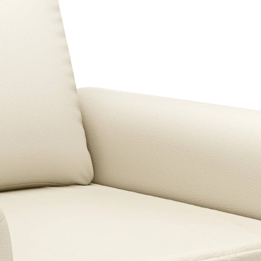 Fauteuil Kunstleer Kleurig Crème 60 cm