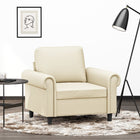 Fauteuil 60 cm kunstleer crème