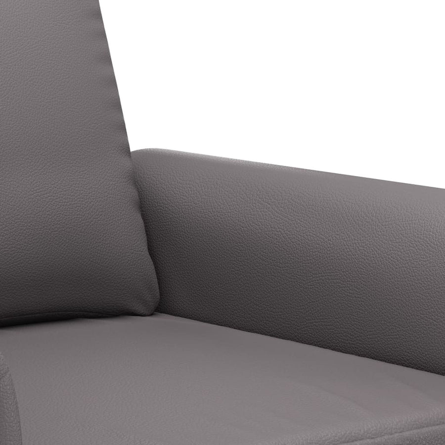 Fauteuil Kunstleer Grijs 60 cm