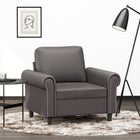 Fauteuil 92x77x80 cm kunstleer grijs