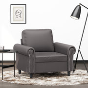 Fauteuil 92x77x80 cm kunstleer grijs