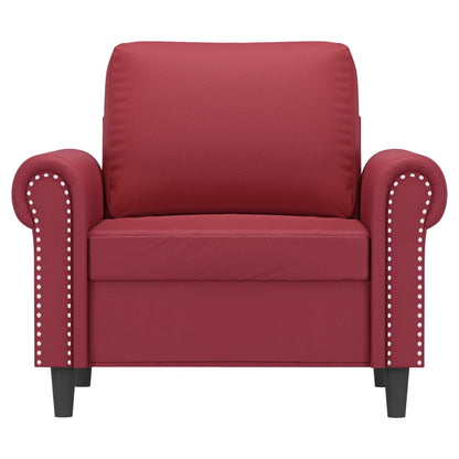 Fauteuil Kunstleer Wijnrood 60 cm