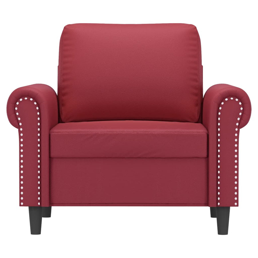 Fauteuil Kunstleer Wijnrood 60 cm