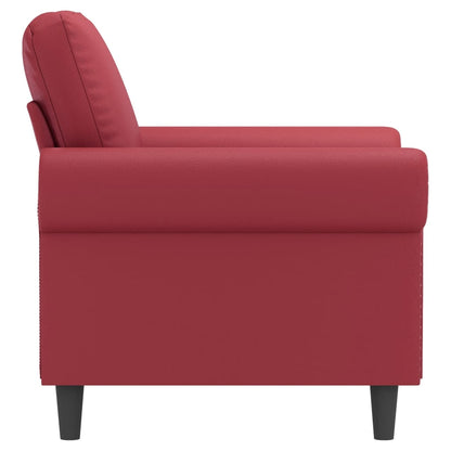 Fauteuil Kunstleer Wijnrood 60 cm