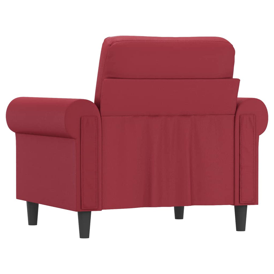 Fauteuil Kunstleer Wijnrood 60 cm