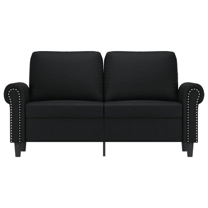 Tweezitsbank Kunstleer 120 cm Zwart