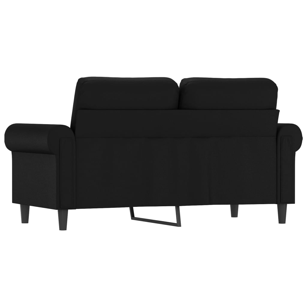 Tweezitsbank Kunstleer 120 cm Zwart