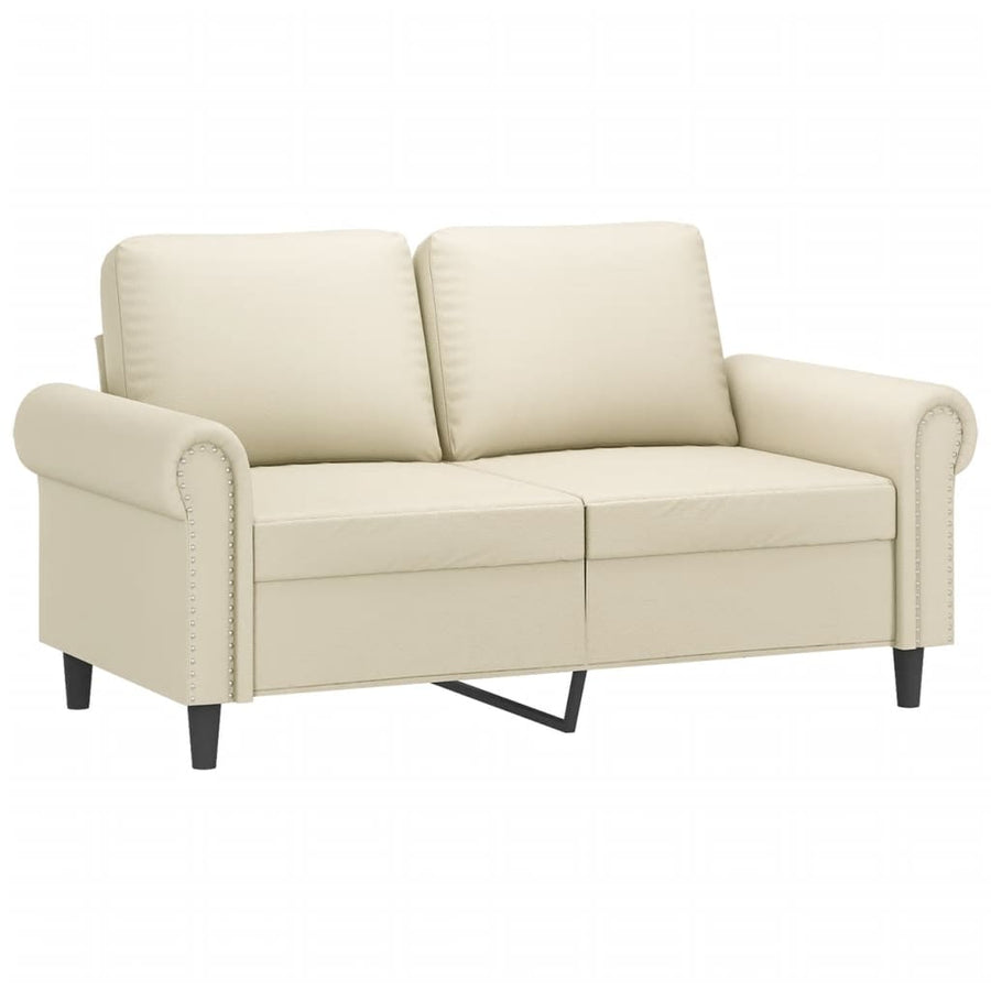 Tweezitsbank Kunstleer Kleurig 120 cm Crème