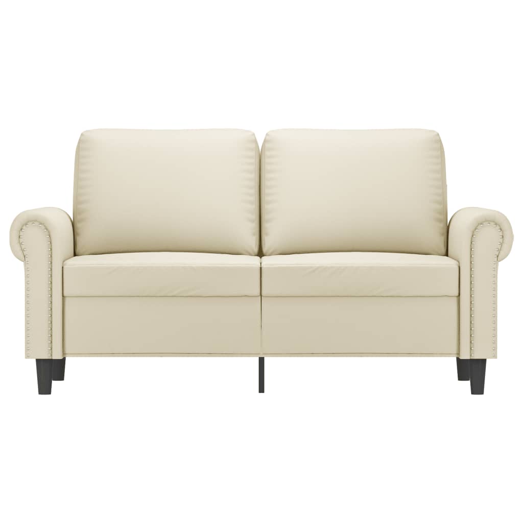 Tweezitsbank Kunstleer Kleurig 120 cm Crème