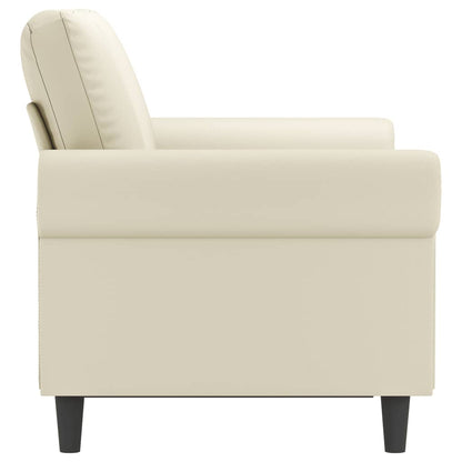 Tweezitsbank Kunstleer Kleurig 120 cm Crème