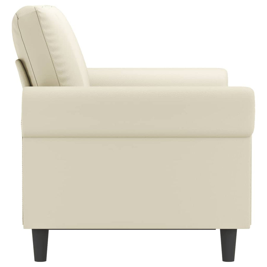 Tweezitsbank Kunstleer Kleurig 120 cm Crème