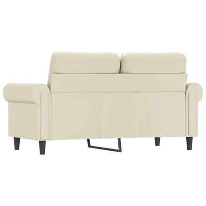 Tweezitsbank Kunstleer Kleurig 120 cm Crème