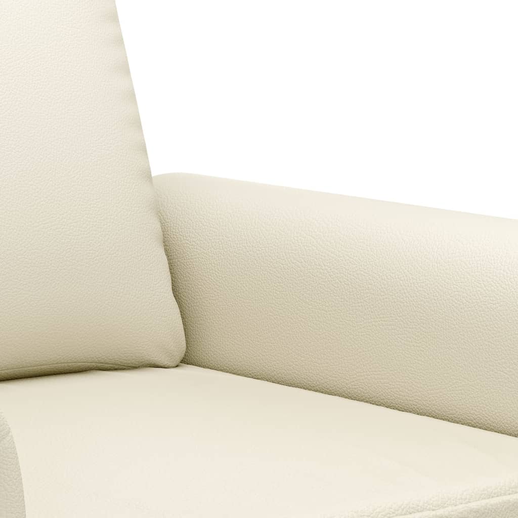 Tweezitsbank Kunstleer Kleurig 120 cm Crème