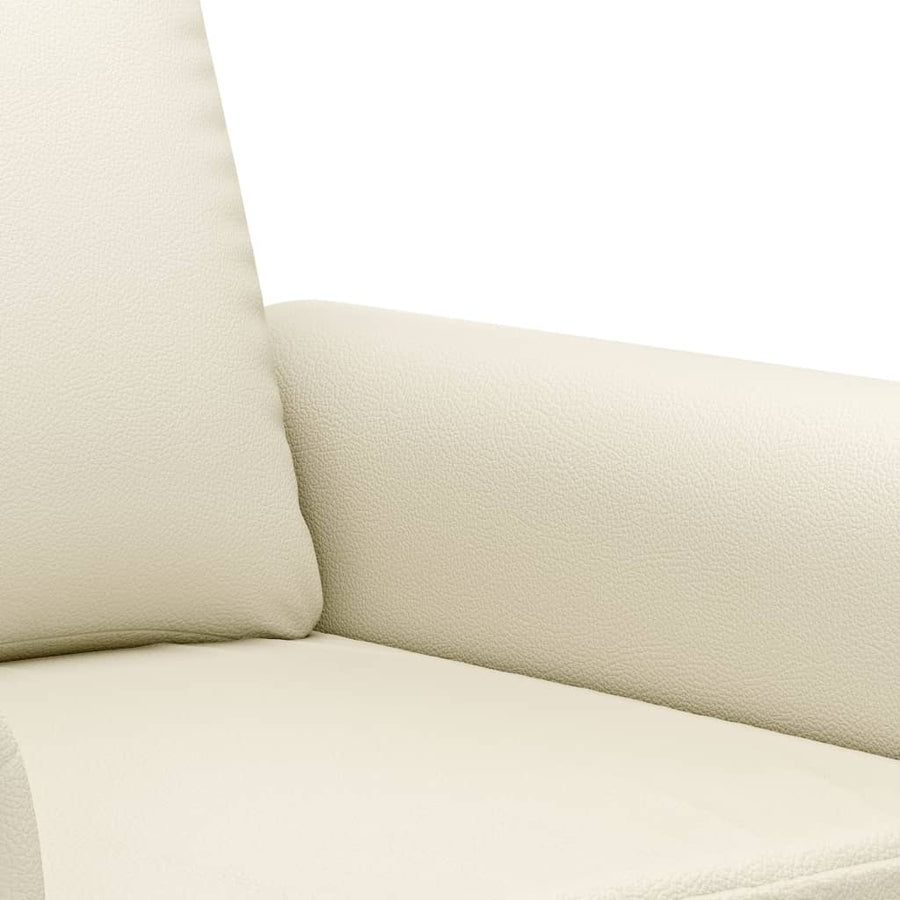 Tweezitsbank Kunstleer Kleurig 120 cm Crème