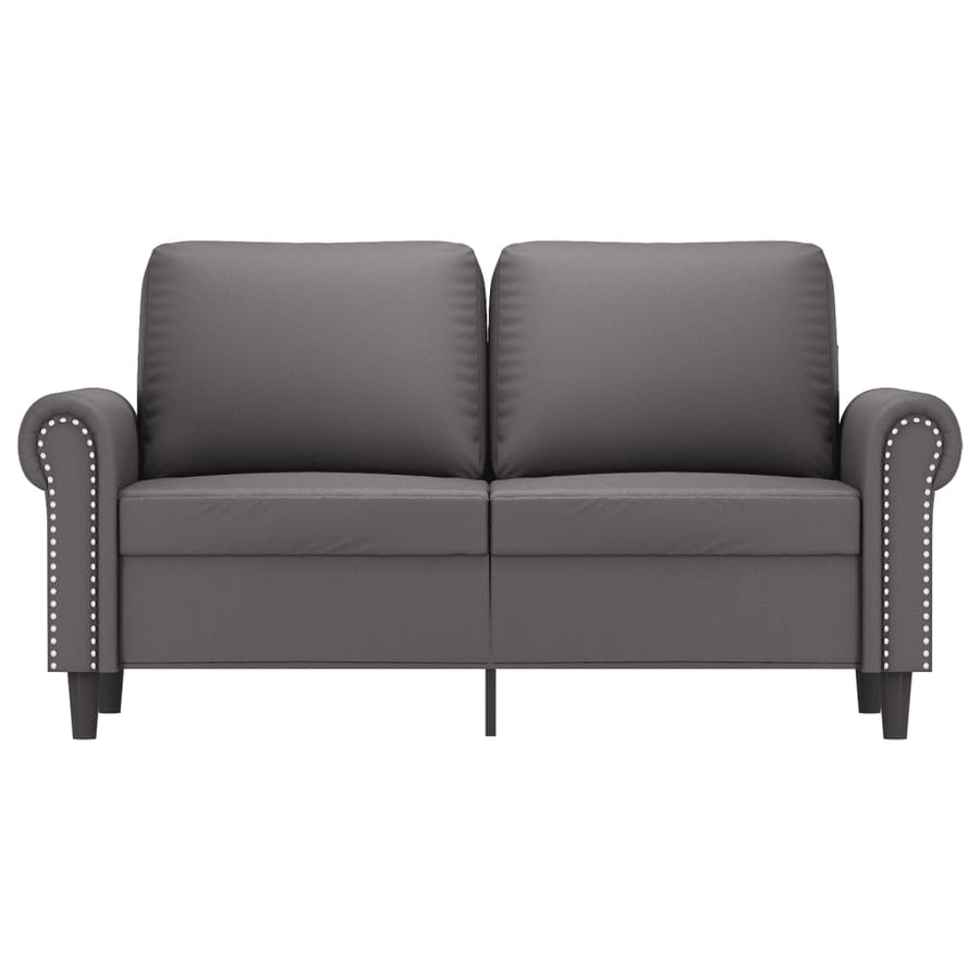 Tweezitsbank Kunstleer Grijs 120 cm