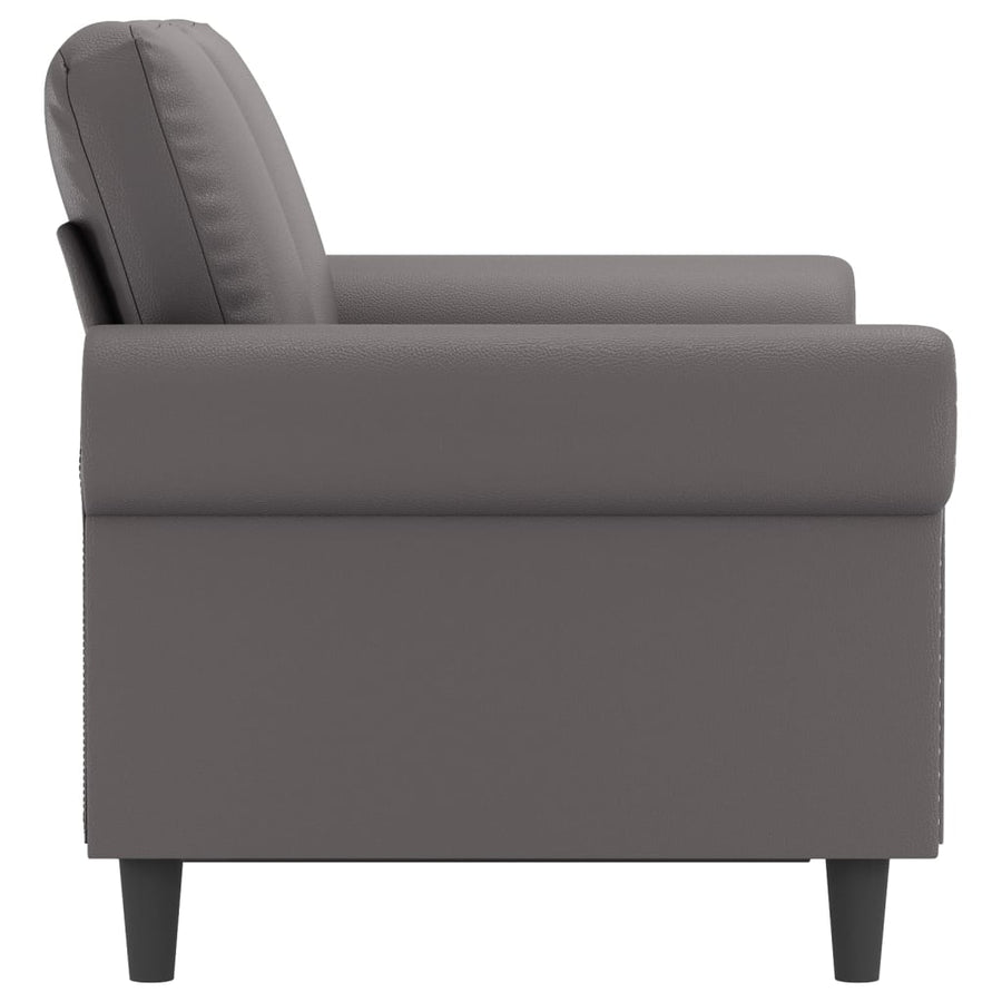 Tweezitsbank Kunstleer Grijs 120 cm