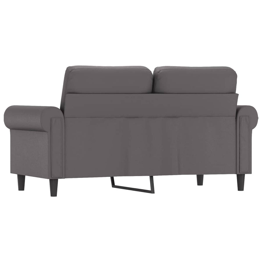 Tweezitsbank Kunstleer Grijs 120 cm