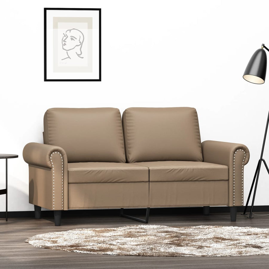 Tweezitsbank Kunstleer Kleurig Cappuccino 120 cm