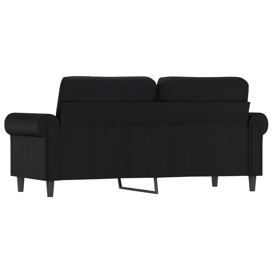 Tweezitsbank Kunstleer 140 cm Zwart