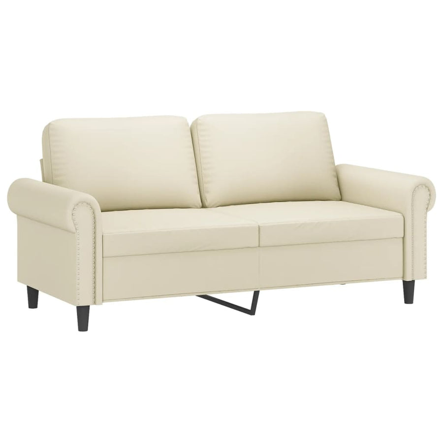 Tweezitsbank Kunstleer Kleurig 140 cm Crème