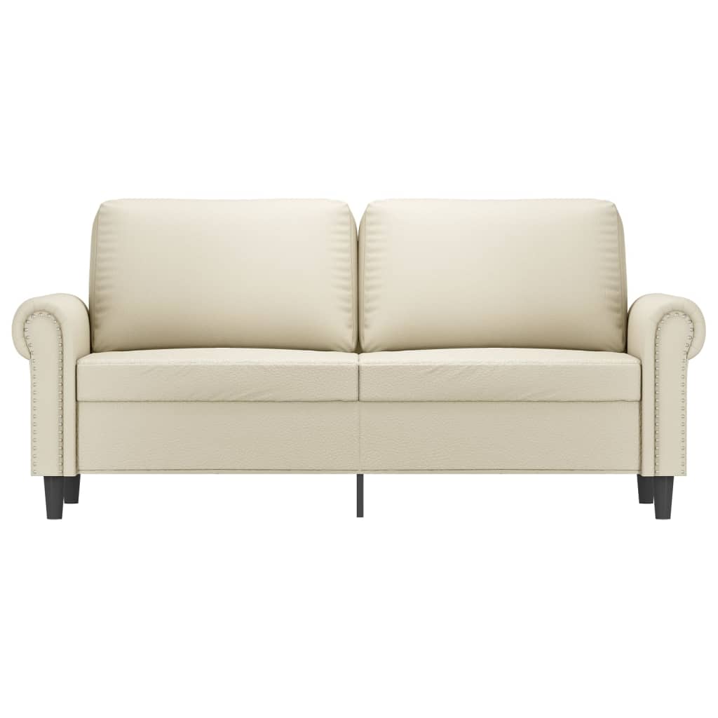 Tweezitsbank Kunstleer Kleurig 140 cm Crème