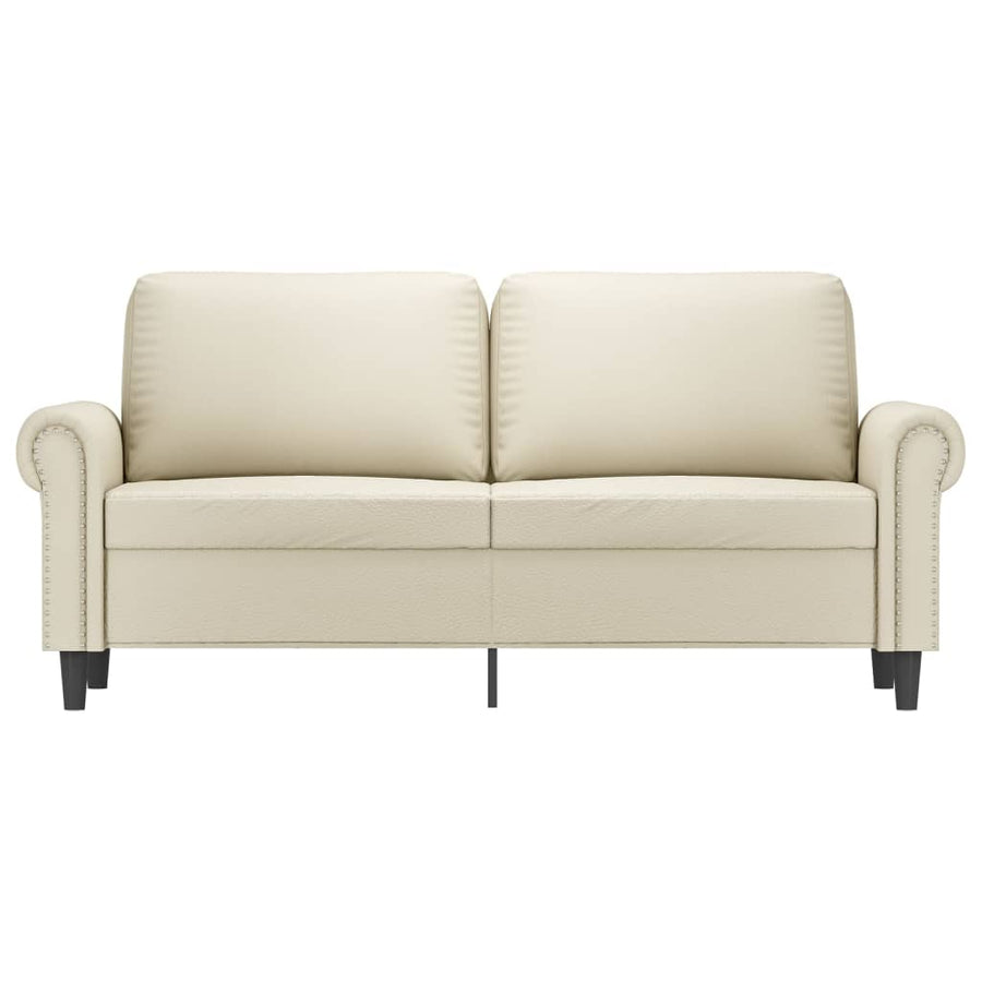 Tweezitsbank Kunstleer Kleurig 140 cm Crème
