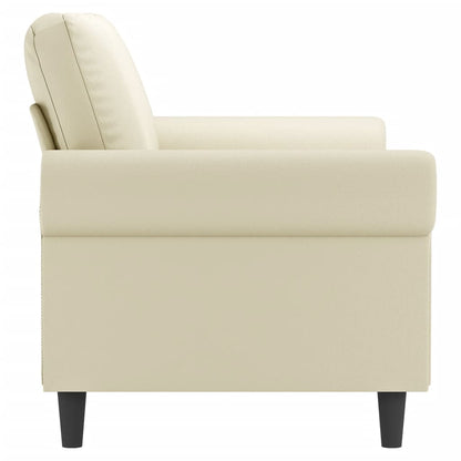 Tweezitsbank Kunstleer Kleurig 140 cm Crème
