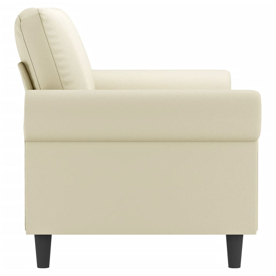Tweezitsbank Kunstleer Kleurig 140 cm Crème