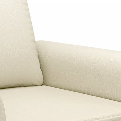 Tweezitsbank Kunstleer Kleurig 140 cm Crème